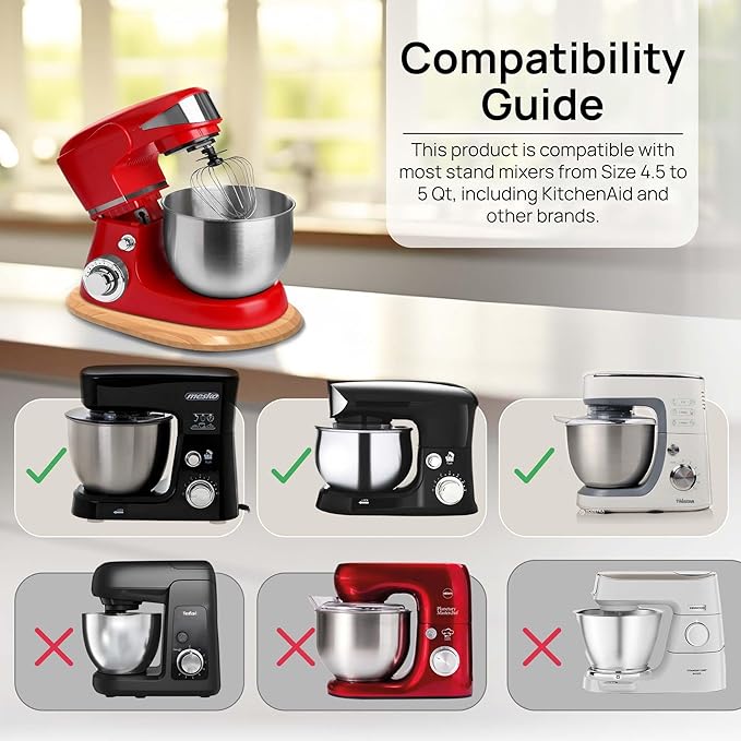 Ibyx Elegant Sliding Tray - Compatible with 4.5 Qt KitchenAid Stand Mixers and Other Heavy Appliances (Natural)