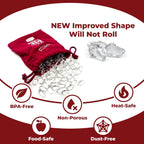 Jewel Glass Pie Weights for Baking | Will Not Roll Away | Better Than Ceramic | Dust-Free Borosilicate Glass | Large Quantity 2.5 lbs | Drawstring Storage Bag | Essential baking tools and accessories