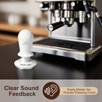 ShanSon 53mm Espresso Tamper,Coffee Accessories,Triple Spring 30lb Constant Pressure, Audible Click Sound Feedback, Stainless Steel Ripple Base,Anodized Aluminum Handle,Tamper Tool Espresso