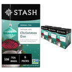 Stash Tea Christmas Eve Herbal Tea - Naturally Caffeine Free, Non-GMO Project Verified Premium Tea with No Artificial Ingredients, 18 Count (Pack of 6) - 108 Bags Total