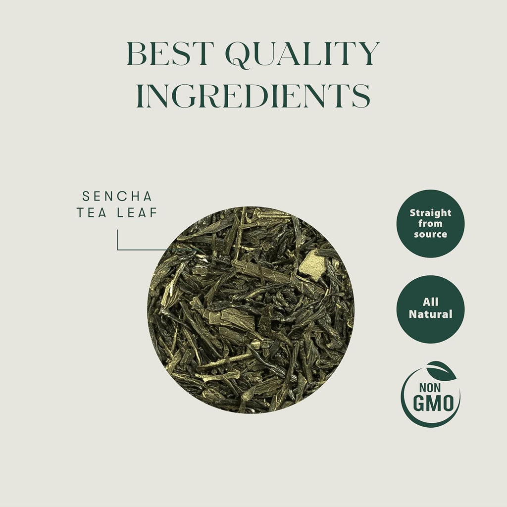 Luxmi Estates - Japanese Sencha Green Tea - 50g (25 cups) | Authentic Japanese Sencha Tea by First Leaves | Mild, Rich & Refreshing Premium Tea