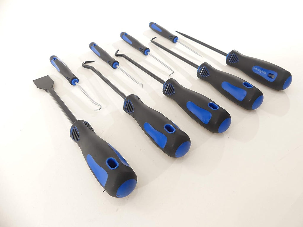 HOOK SCRAPER SET RADIATOR COOLANT HOSE REMOVAL COMFORT GRIPS 4 SMALL SEAL GASKET TOOLS 5 FULL SIZE PICKS TECH TEAM
