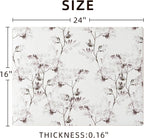 Dish Drying Mat Diatomaceous Earth Soft Coffee Mat, Silicone Dish Drying Mat for Kitchen Counter or Sink for Kitchen Bathroom Coffee Bar (Inked Flower, 16 x 24 Inches)