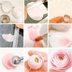 KALAIEN 6 Set Gumpaste & Fondant Flower Cookie Cutter Set - 18pcs for Wedding & Birthday Cake Decorating