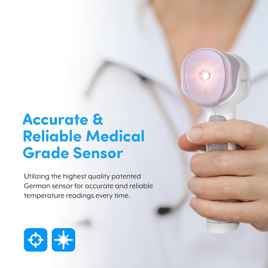 Medical Grade FSA-HSA Eligible Heavy Duty Touchless Infrared Forehead Thermometer, for Adults & Baby Digital Thermometer Gun, 1s Instant Results