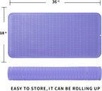Silicone Dish Drying Mat for Multiple Usage,Easy clean,Eco-friendly,Heat-resistant Silicone Mat for Kitchen Counter or Sink,Refrigerator or Drawer Liner Light Purple 5XL 36inches x 18inches