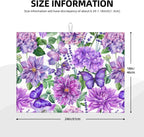 Purple Hydrangea Flowers Dish Drying Mat,Butterfly Floral Drying Rack Pad Countertop Dishes Ultra Absorbent Microfiber Kitchen Counter Mat for Coffee Countertop Decor 18x24 Inch
