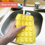 Large Gummy Bear Molds Candy Molds, No Stick Chocolate Candy Gummy Molds,Gummie Molds Premium Silicone,Pack of 4 with 2 Droppers