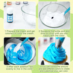 Gel Food Coloring - 20 Colors Gel Food Dye Set, Flavorless Vibrant Edible Concentrated Coloring for Baking, Cake, Cookie, Fondant, Icing, Macaron, Frosting - 0.45 Fl.Oz Bottles