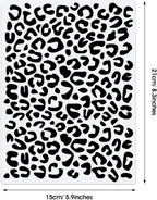 Zonon 4 Pieces Leopard Skin Stencil Reusable Cheetah Paint Stencil Template for Scrapbooking Fabric Drawing Tracing DIY Cake Furniture Wallpaper Floor Decor(5.9 x 8.3 Inch)