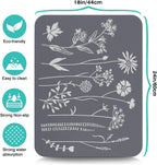 Rubber Dish Drying Mat for Kitchen Counter Large Grey Washable Quick Home Coffee Pad Fit Under Sink,Bar,Utensils or Stemware (24x18in)