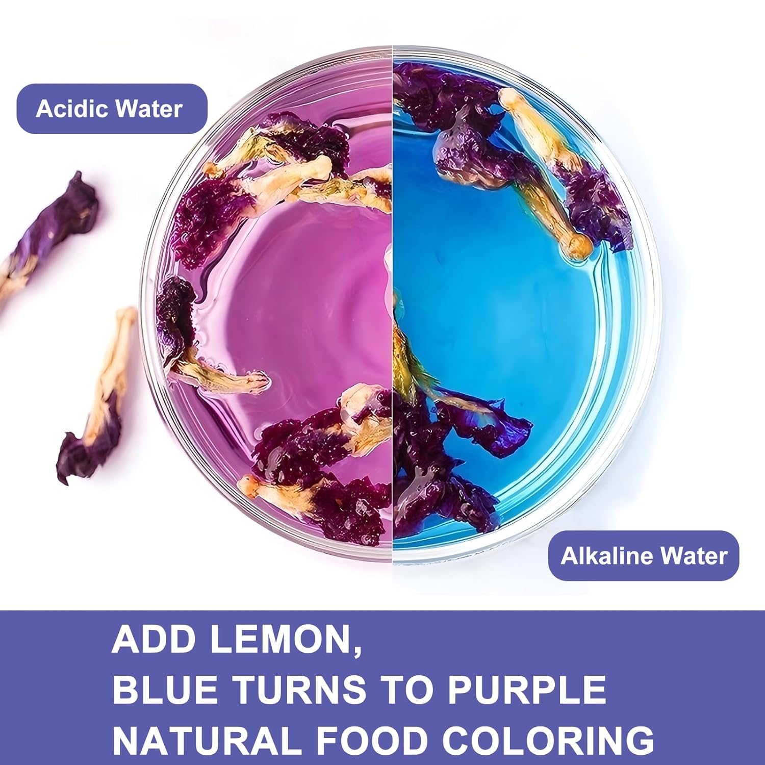 JTEDZI Butterfly Pea Flower Tea - 3.5 Oz/100g - Dried Butterfly Pea Flowers with 1 Ingredients - Pure Natural & No Additives Blue Tea