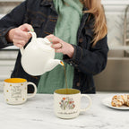 Christian Art Gifts Sage Green Floral Ceramic Coffee Mug – 15 oz. Microwave and Dishwasher-safe Inspirational Scripture Coffee and Tea Mug for Friends with Bible Verse: Sweet Friendship –Proverbs 27:9