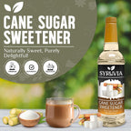 Syruvia Cane Sugar Sweetener Coffee Syrup - 25.4 fl oz. Premium Coffee Flavoring Syrup. Kosher and Gluten-Free. Perfect for Enhancing Drinks, Sodas, Shakes, Desserts, and More.