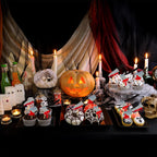 60Pcs Halloween Cupcake Toppers,Glitter Horror Blood Knife Cupcake Picks Have a Killer Birthday Party Supplies