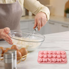 2Pcs Silicone Flower Molds for Cakes, Cupcakes, Chocolate, Candy, Sugar Craft, and Resin Crafts - Pink Flower Mold Set(Pink)