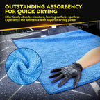 HOMEXCEL Car Drying Towels, 2 Pack Professional Microfiber Towels for Cars, Scratch-Free, Highly Absorbent Drying Towel for Cars, SUVs, RVs, Trucks, and Boats, 31 x 24 inch, Blue