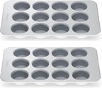 Caraway Non-Stick Ceramic 12-Cup Muffin Pan Duo - Naturally Slick Ceramic Coating - Non-Toxic, PTFE & PFOA Free - Perfect for Cupcakes, Muffins, and More - White