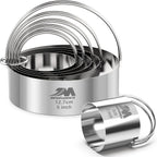 Biscuit Cutter Set for baking 2inch 2.5inch 3inch 3.5inch 4inch 5inch large size Round Cookies Cutter with Handle Professional Baking Dough Tools 6pcs set