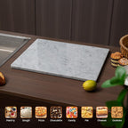 Carrara White Marble Cutting Board, 16x20 Inch Large Marble Pastry Board With Non-Slip Feets-Wedding Gift, Housewarming Gifts, Pack Of 1 Piece