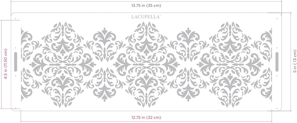 Long Border Cake Stencil, 4" x 12.75" (SUKUNA)