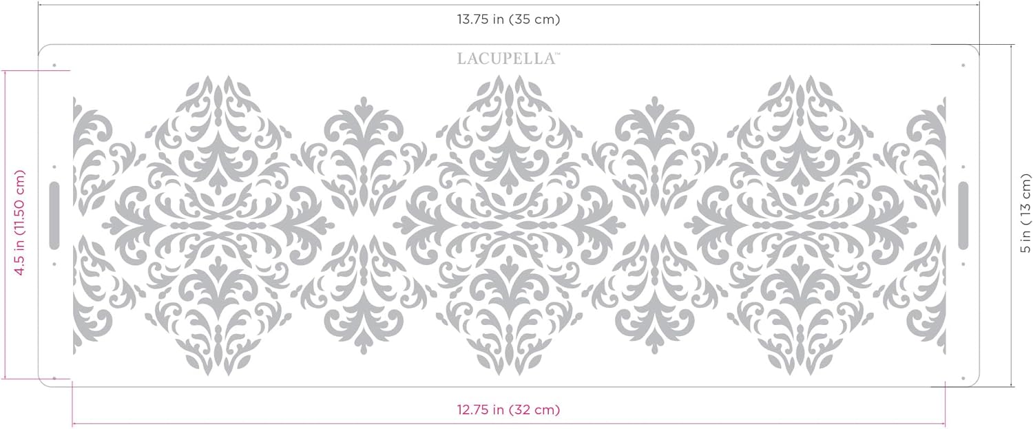 Long Border Cake Stencil, 4" x 12.75" (CARNA)