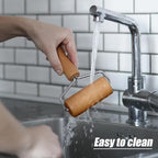 Small Rolling Pin, Wooden Dough Roller, Non-Stick Pizza Roller, T Type Rolling Pins for Kitchen Baking, Pizza Dough Press (3.8 * 7.5 inch)