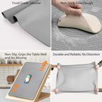 24"X16" Silicone Baking Mat Extra Large Non-stick Pastry Mat with High Edge, Dough Rolling Board for Pastry, Macarons, Pies, Bread, Cookies, Pizza, Fondant, Pasta, Food Grade Silicone Baking Supplies