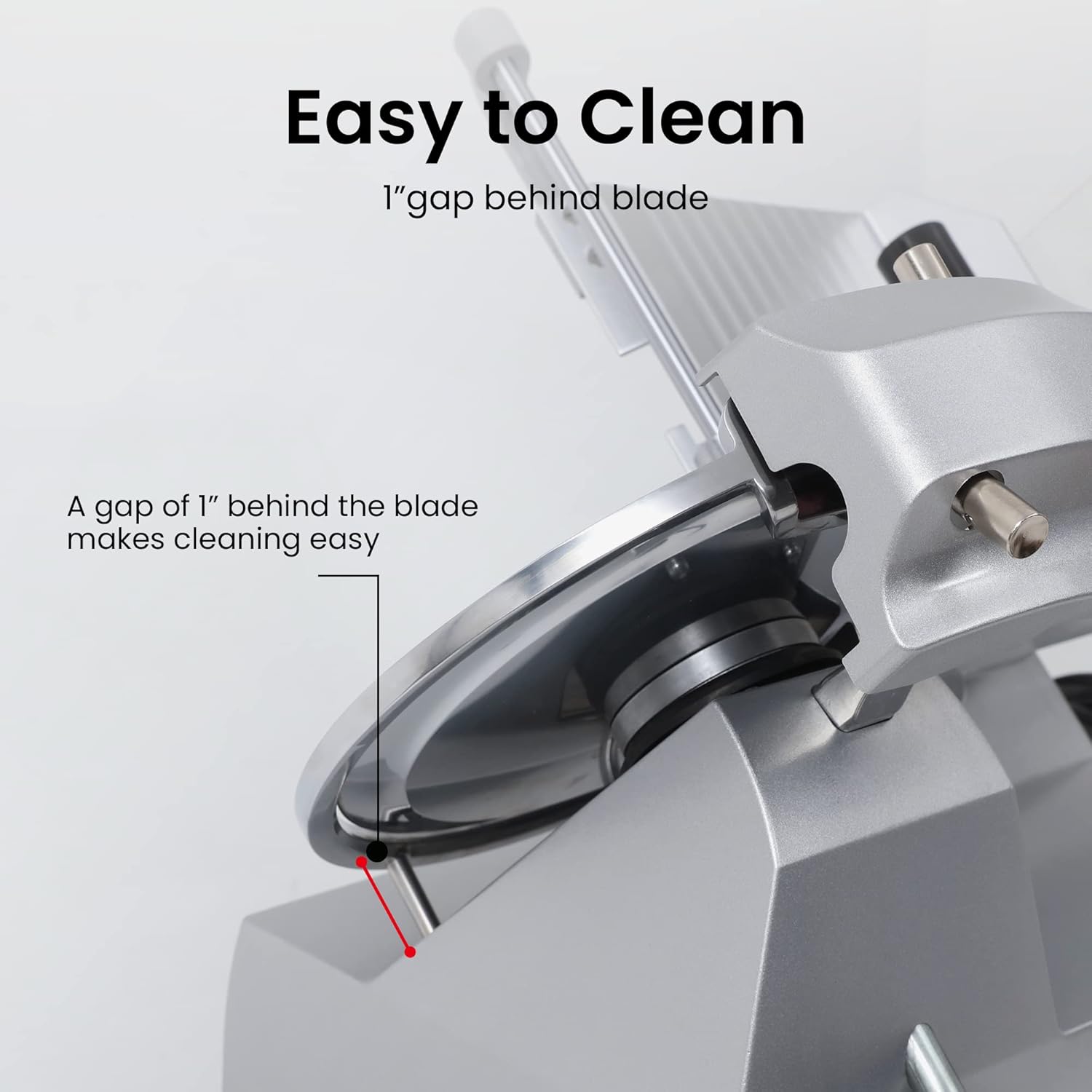 Toogood 8.7" Commercial Slicer, 1/4 HP Electric Meat Slicer, Italian Carbon Steel Blade, Quiet Performance, Semi-frozen Meat/Cheese/Food Slicer, 0.5mm to 15mm Thickness