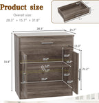 Vongrasig Sideboard Buffet with Storage, Modern Kitchen Storage Cabinet with 1 Drawer and 2 Doors, Wood Coffee Bar Buffet Table for Kitchen, Dining Room, Ash Grey