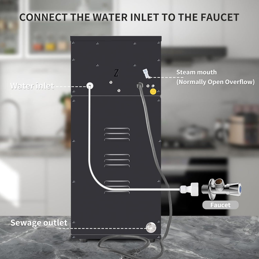 Commercial Milk Frother, 2500W 110V Automatic Steam Boiling Water Machine Electric Steam Milk Frothing Machine Espresso Coffee Milk Foam Machine Steamer with LED Display for Coffee Tea Shop