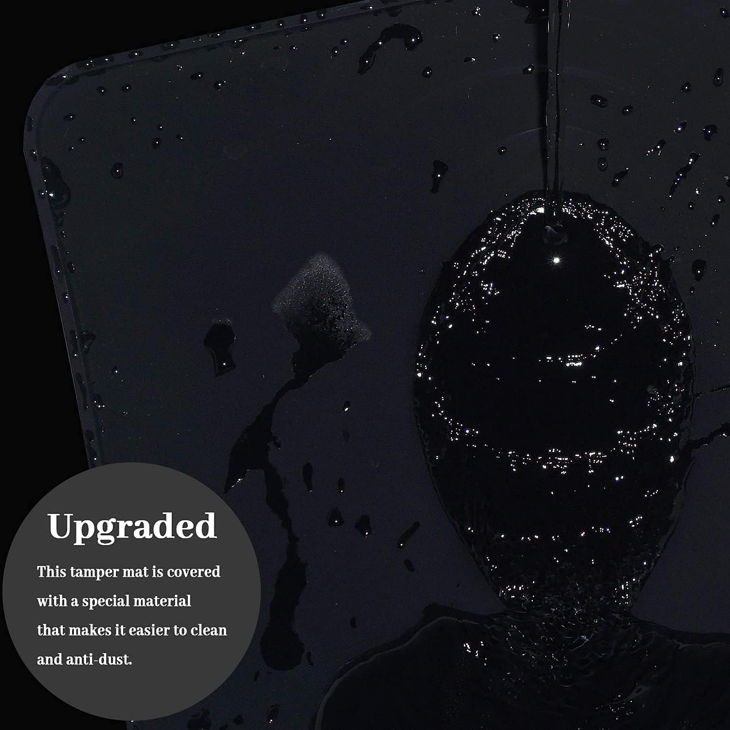 Coffee Tamper Mat for Portafilter - Silicone Tamping Pad -Espresso Machine Accessories (Black)