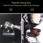 51mm Espresso Accessories Kit 2-in-1 Coffee Distributor and Tamper Leveler, WDT Tool and Magnetic Dosing Funnel for 51 mm Portafilters