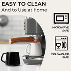 MIAMIO - Coffee Mugs Set of 4 / Large Ceramic Coffee Cups (14 oz) - Mug for Cappuccino, Tea, Espresso - Microwave and Dishwasher Safe - Luxe Collection (Classic Pastel)