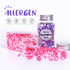Pink and Purple Sprinkles, Edible Pearls, Pink Pearls, Purple Pearls, Edible Pearls for Cake Decorating, Cupcakes, Cookies, Macaron, Ice Cream Topping(4.23oz/120g)