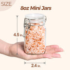 ComSaf Small Glass Jars with Airtight Lid Set of 12, Spice Jars 8 oz, Mason Jars 8 oz, Small Canning Jar, 8oz Jars with Lids for Kitchen, Jam, Jelly, Honey, Dessert, Salad, Shower Wedding Favors