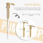 Jimoco® Syrup Pump Dispenser + Torani® Vanilla Syrup, 25.4 oz - Coffee Syrup Pump & Flavoring Bundle