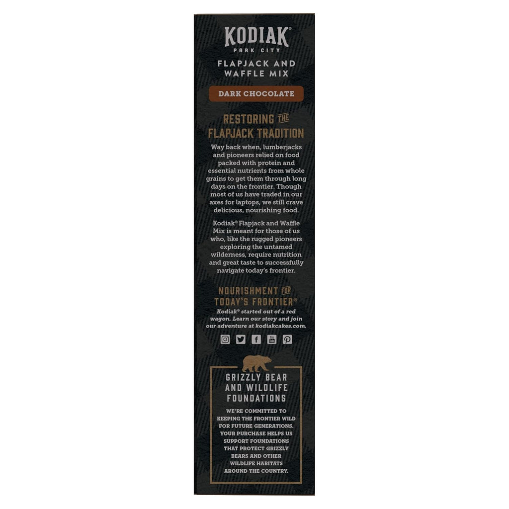 Kodiak Cakes Protein Pancake Power Cakes, Flapjack and Waffle Baking Mix, Dark Chocolate, 18 Ounce (Pack of 6)