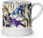 Ceramic Coffee Cappuccino Mug, 13 oz Classical Flower Mugs Vintage Floral Cups Aesthetic Mug Tea Cup, Perfect for Tea, Cocoa, Latte - Gifts for Women Men Dad Mom (White)