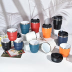 4oz Espresso Cups, Insulated Espresso Cups Set of 2, Expresso Shots Cup, Stainless Steel Shot Glasses for Coffee, Portable Espresso Travel Mug for Camping