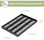 Rice rat Coffee Pod Holder Drawer Organizer Insert for Counter,Nespresso Pod Holder DIY Magnetic Connect Black Metal(4 Packs)