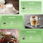 Maestri House Milk Frother, 21OZ Variable Temp and Froth Thickness Milk Frother and Steamer, Smart Touch Control Milk Warmer, Dishwasher Safe, Memory Function for Latte Cappuccino Hot Chocolate