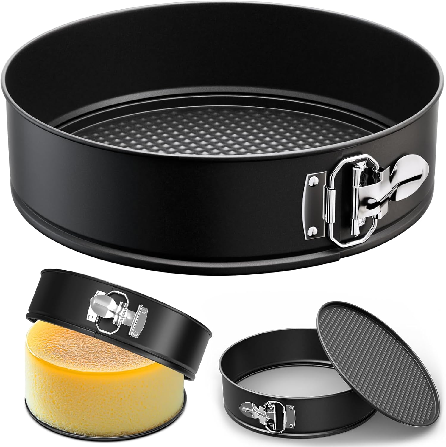 7 Inch Springform Pan with Removable Bottom, Non-stick Round Spring Form Cake Mold Cheesecake Pan For Baking