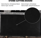 Koville African Natural Marble Cutting Board for Kitchen, 11inch Round Hand Crafted Marble Slab for Cheese, Charcuterie, Pastry Board - Wedding Gift, House Warming Gift(Zimbabwe Black)