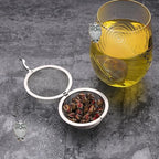 Tea Infusers for Loose Tea 3 Sets Tea Infuser Loose Leaf Tea Steeper Tea Stainless Steel Ball Mesh Tea Strainer Filters with Crtstal Pendant (Metal Owl)
