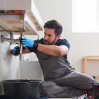 KAYGO Waterproof Work Gloves for Men and Women, Rubber Coated Non-slip Working Gloves for Garden, Outdoor Construction,KG150 （Sky Blue,L）