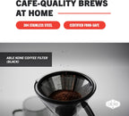 Able KONE for Chemex: The Original Reusable Black Titanium Coffee Filter
