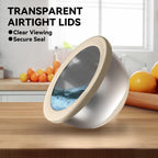 Stainless Steel Mixing Bowls with Lids – Set of 5 Large Nesting Metal Bowls for Kitchen, Baking, Cooking, Food Prep & Storage, Non-Slip Base, Dishwasher Safe,Khaki