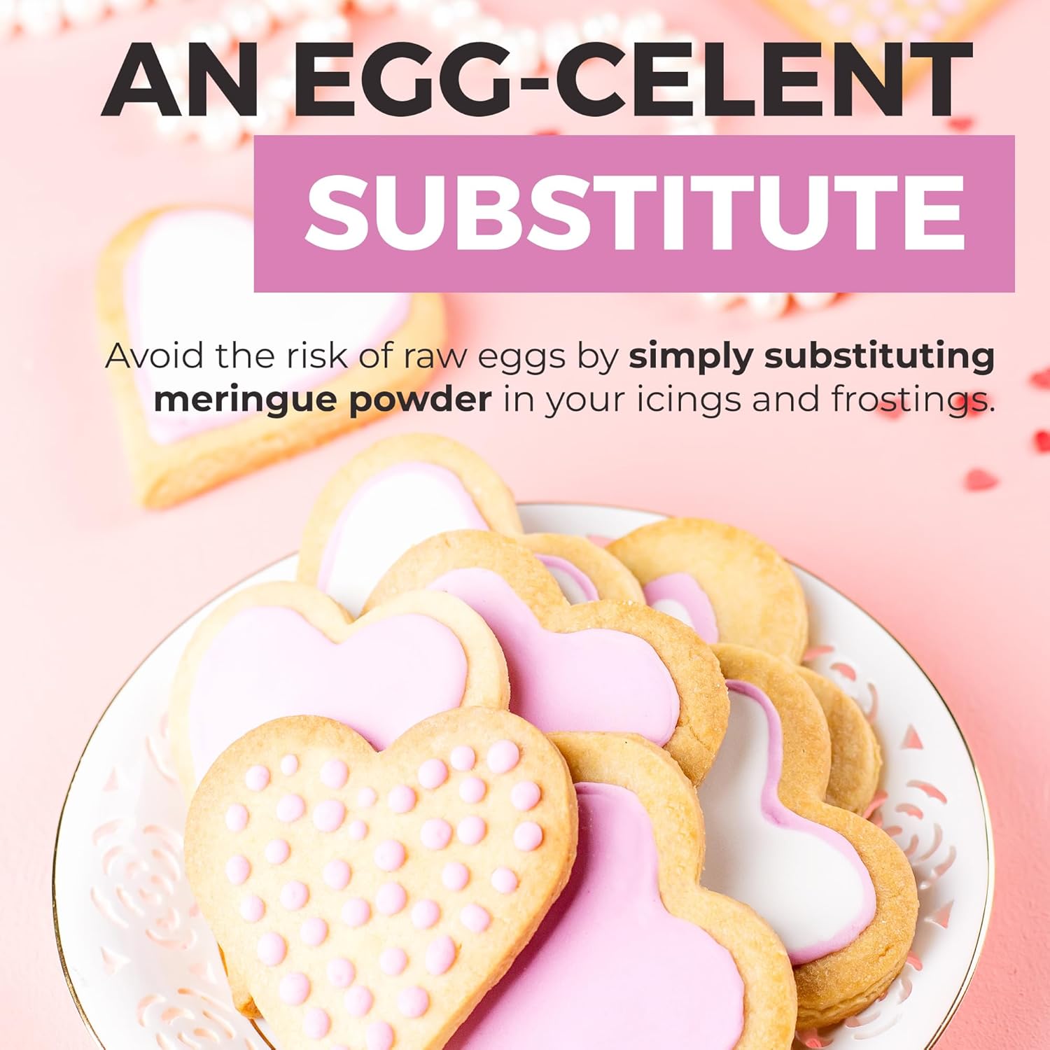 Meringue Powder (14oz) For Royal Icing, Premium Quality, High Egg White Formula, Create Incredible Royal Icing or Frosting for Sugar Cookies, Naturally Flavored, Verified Gluten Free, Non-GMO Sourced