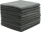 Microfiber Dish Cloths Ultra Absorbent Kitchen Dish Rags for Washing Dishes Fast Drying Cleaning Cloth 12InchX12Inch 10 Pack Gray